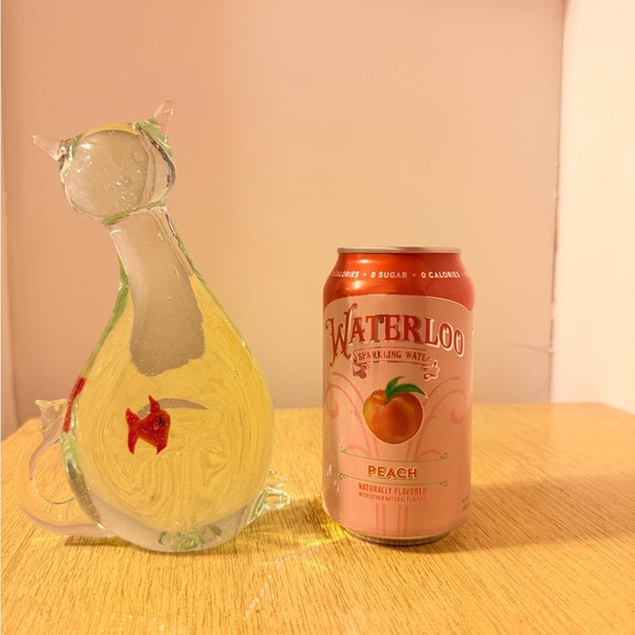 Vintage Murano Style Blown Glass Cat Fish In Belly Paperweight - Picture 2 of 9